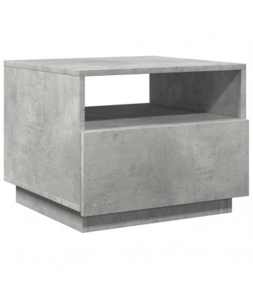 vidaXL Coffee Table with LED Lights Concrete Grey 50x49x40 cm