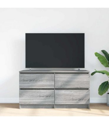 vidaXL TV Cabinet Grey Sonoma 100x35x54 cm Engineered Wood