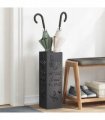 vidaXL Rain Umbrella Stand Black 15.5 x 15.5 x 49 cm Steel