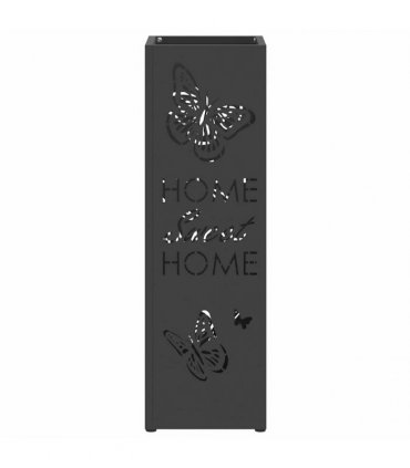 vidaXL Rain Umbrella Stand Black 15.5 x 15.5 x 49 cm Steel