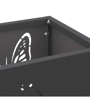 vidaXL Rain Umbrella Stand Black 15.5 x 15.5 x 49 cm Steel