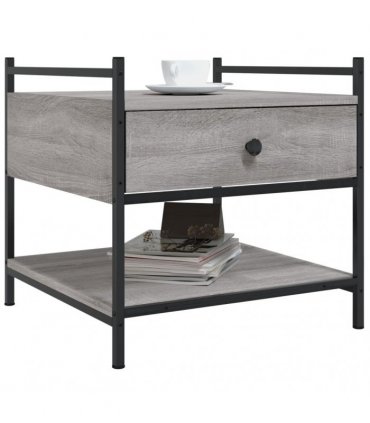 vidaXL Coffee Table Grey Sonoma 50x50x50 cm Engineered Wood