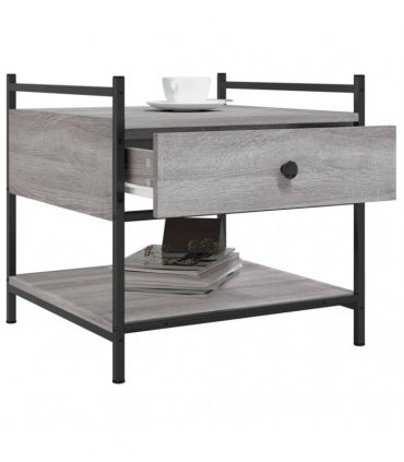 vidaXL Coffee Table Grey Sonoma 50x50x50 cm Engineered Wood