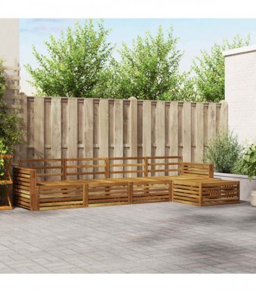 vidaXL Outdoor Sofa Set 5 pcs Natural Solid Acacia Wood