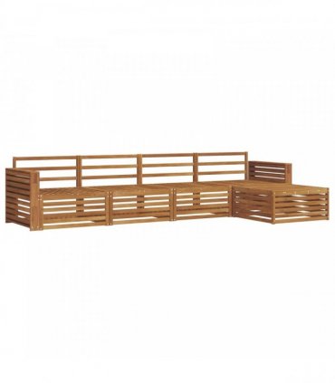vidaXL Outdoor Sofa Set 5 pcs Natural Solid Acacia Wood