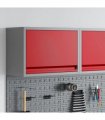 vidaXL Tool Cabinet with Storage Red and Grey 50 x 25 x 35 cm