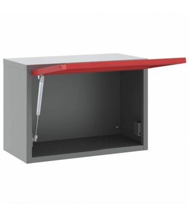 vidaXL Tool Cabinet with Storage Red and Grey 50 x 25 x 35 cm