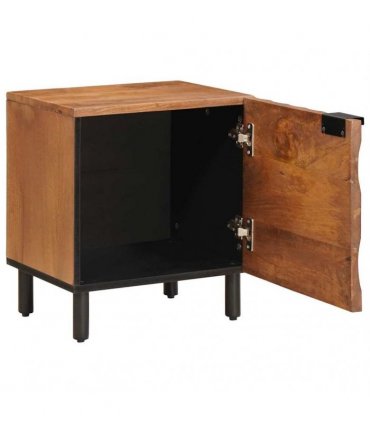 vidaXL Bedside Cabinet 2 pcs Brown 40 x 33 x 46 cm Solid Mango Wood