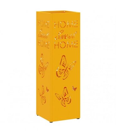 vidaXL Rain Umbrella Stand Mustard 15.5 x 15.5 x 49 cm Steel