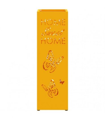 vidaXL Rain Umbrella Stand Mustard 15.5 x 15.5 x 49 cm Steel