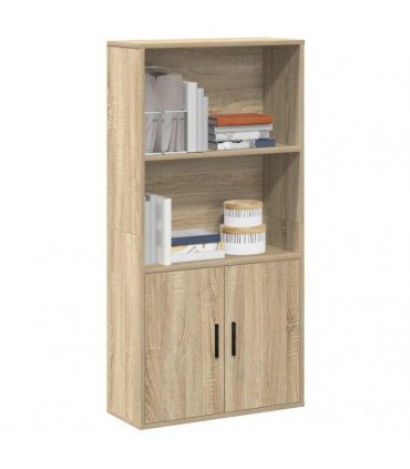 vidaXL Bookcase Sonoma Oak 60x24x120 cm Engineered Wood