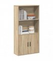 vidaXL Bookcase Sonoma Oak 60x24x120 cm Engineered Wood