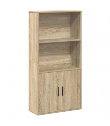 vidaXL Bookcase Sonoma Oak 60x24x120 cm Engineered Wood