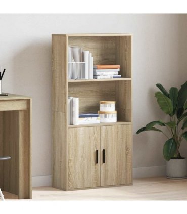 vidaXL Bookcase Sonoma Oak 60x24x120 cm Engineered Wood