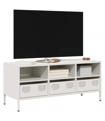 vidaXL TV Cabinet White 101.5x39x43.5 cm Cold-rolled Steel