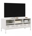 vidaXL TV Cabinet White 101.5x39x43.5 cm Cold-rolled Steel