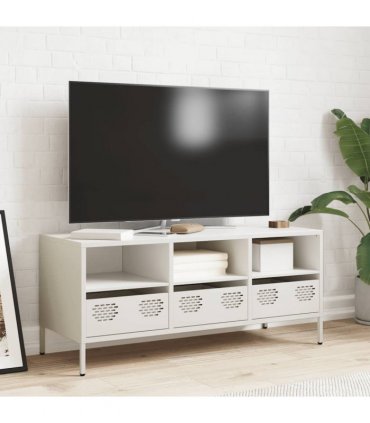 vidaXL TV Cabinet White 101.5x39x43.5 cm Cold-rolled Steel