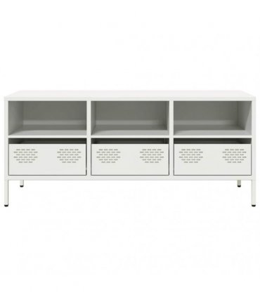 vidaXL TV Cabinet White 101.5x39x43.5 cm Cold-rolled Steel