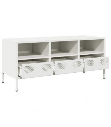 vidaXL TV Cabinet White 101.5x39x43.5 cm Cold-rolled Steel