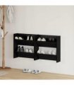vidaXL Shoe Cabinet 2 pcs Black Oak 60 x 18 x 60 cm Engineered Wood