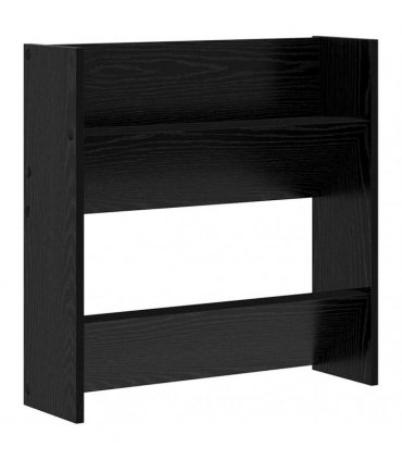 vidaXL Shoe Cabinet 2 pcs Black Oak 60 x 18 x 60 cm Engineered Wood