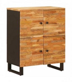 vidaXL Side Cabinet with Door Brown 60 x 33 x 75 cm Solid Mango Wood