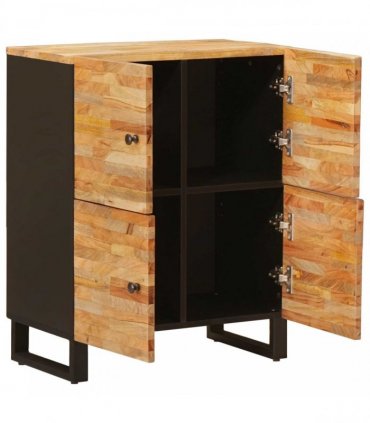 vidaXL Side Cabinet with Door Brown 60 x 33 x 75 cm Solid Mango Wood