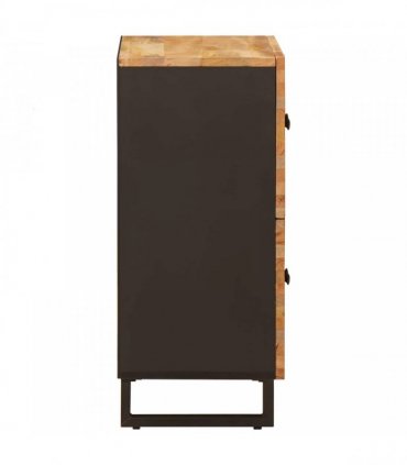 vidaXL Side Cabinet with Door Brown 60 x 33 x 75 cm Solid Mango Wood