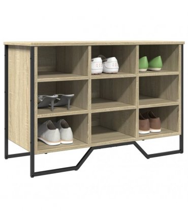 vidaXL Shoe Cabinet Sonoma Oak 90x38x61.5 cm Engineered Wood
