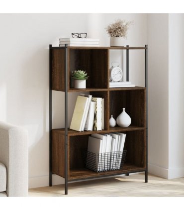 vidaXL Bookcase Brown Oak 72x28x109 cm Engineered Wood