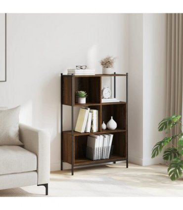 vidaXL Bookcase Brown Oak 72x28x109 cm Engineered Wood