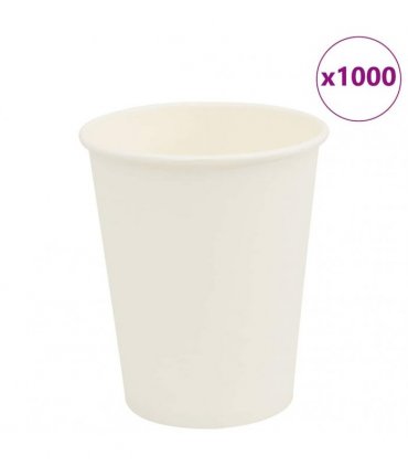 vidaXL Paper Coffee Cups 1000 pcs 8oz 200ml White