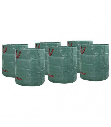 vidaXL Garden Waste Bags 12 pcs Green 67 x 67 x 75.5 cm Polypropylene