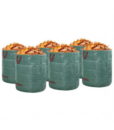 vidaXL Garden Waste Bags 12 pcs Green 67 x 67 x 75.5 cm Polypropylene