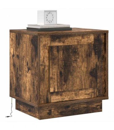 vidaXL Bedside Cabinet 2 pcs Smoked Oak 44 x 34.5 x 45 cm