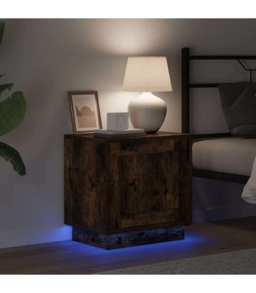 vidaXL Bedside Cabinet 2 pcs Smoked Oak 44 x 34.5 x 45 cm