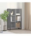 vidaXL Book Cabinet Grey Sonoma 99.5 x 30 x 108.5 cm Engineered Wood