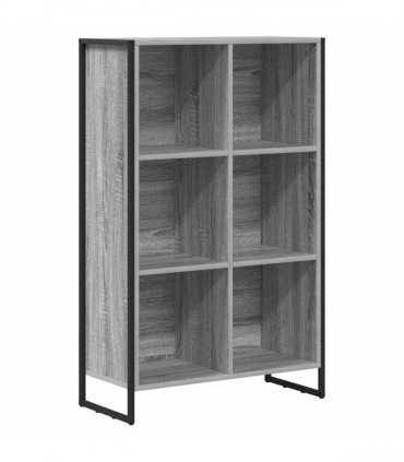 vidaXL Book Cabinet Grey Sonoma 99.5 x 30 x 108.5 cm Engineered Wood