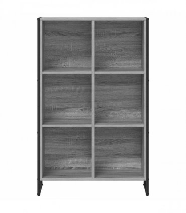 vidaXL Book Cabinet Grey Sonoma 99.5 x 30 x 108.5 cm Engineered Wood