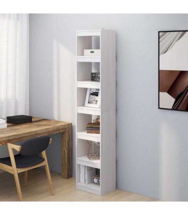 vidaXL Book Cabinet/Room Divider White 40x30x199 cm Solid Pinewood