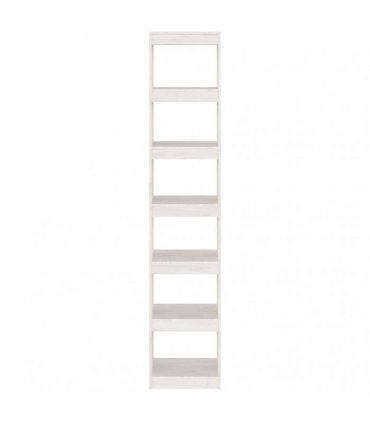 vidaXL Book Cabinet/Room Divider White 40x30x199 cm Solid Pinewood