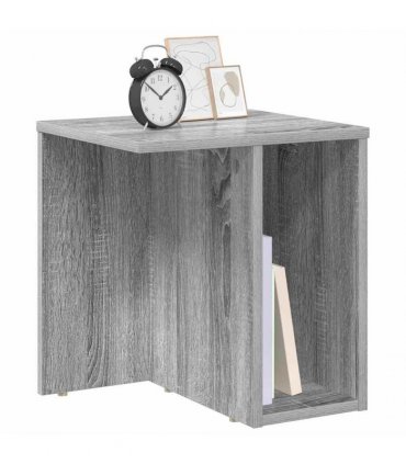 vidaXL End Table 2 pcs Grey Sonoma 37 x 32 x 40 cm Engineered Wood