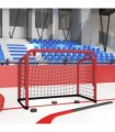 vidaXL Hockey Goal with Net Red&Black 68x32x47 cm Steel&Polyester