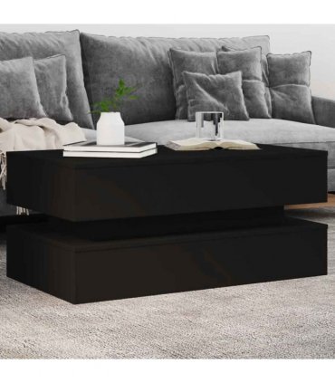 vidaXL Coffee Table | Black | Engineered wood | 90x50x40 cm | Coffee Table