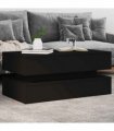 vidaXL Coffee Table | Black | Engineered wood | 90x50x40 cm | Coffee Table