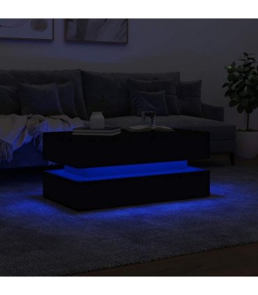 vidaXL Coffee Table | Black | Engineered wood | 90x50x40 cm | Coffee Table