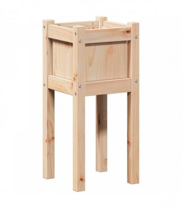 vidaXL Garden Planter Nature 31 x 31 x 70 cm Solid Pine Wood
