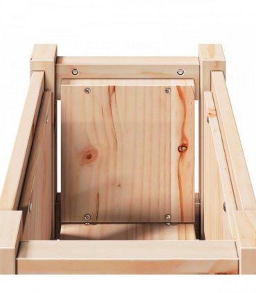 vidaXL Garden Planter Nature 31 x 31 x 70 cm Solid Pine Wood