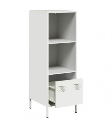 vidaXL Highboard White 35x39x103.5 cm Steel