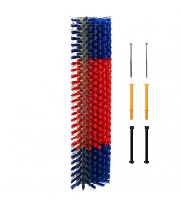 vidaXL Cattle Brushes Red and Blue 50 x 17 x 9 cm Plastic and Steel